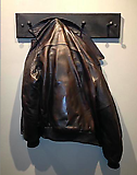 Leather Bomber Jacket in Bronze 