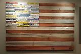 American Flag with License Plates